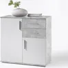 Kommode Bobby 4 MDF Weiß 2 Türen 2 Schubladen Produktbild-Vorschau 1