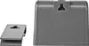 Two gray plastic mounting brackets are shown against a white background. One bracket is shown in profile, and the other is shown from the back. Anteprima dell’immagine prodotto