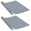 vidaXL Möbelfolien Selbstklebend 2 Stk. Grau 500x90 cm PVC Produktbild-Vorschau 1