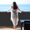 Balkon Sichtschutz 0,75x6 m, Schwarz, mit Ösen UV30+ & Produktbild-Vorschau 4