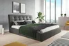 Sofello Polsterbett 180x200 Grau Webstoff Stoff Bett mit Produktbild-Vorschau 1