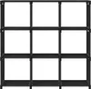 vidaXL Würfelregal mit 9 Fächern Schwarz 103x30x107,5 cm Produktbild-Vorschau 1