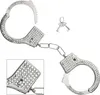 Metall Strass Handschellen mit Schlüssel | Silber Produktbild-Vorschau 3