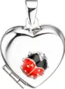 JOBO Kinder Medaillon Herz mit Marienkäfer 925 Sterling Produktbild-Vorschau 4