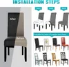Esszimmer Stretch Stuhlbezüge XL Elastische Stuhlhussen Mit Produktbild-Vorschau 5
