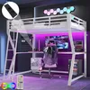 Sweiko lit mezzanine 90x200cm , lumière d'ambiance, support Voir les images du produit 4