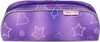 A purple pencil case with a star and heart pattern. Produktbild-Vorschau