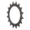 A black metal sprocket with teeth and holes, isolated on a white background. Produktbild-Vorschau