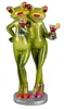Diese Skulptur zeigt zwei weibliche anthropomorphe Frösche die Cocktails in High Heels trinken. Produktbild-Vorschau