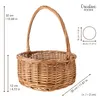 Creative Home Osterkorb Oval Weidenkorb mit Henkel Garten Produktbild-Vorschau 4