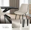 Lot de chaises de salle à manger Monroe aspect velours - Voir les images du produit 4