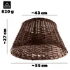 A brown wicker basket, likely a Christmas tree skirt, with dimensions indicated. Produktbild-Vorschau