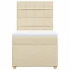 Design Boxspringbett mit Matratze Creme 100x200 cm Stoff, Produktbild-Vorschau 6