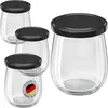 WELLGRO 50x Einmachgläser mit Schraubdeckel schwarz - 417ml Produktbild-Vorschau 1