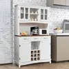 KOMFOTTEU szafka bufetowa szafka kuchenna z drewna, witryna Podgląd zdjęcia produktu 7