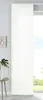 A white panel curtain hangs in front of a window, with a small table and plant to the left. Produktbild-Vorschau