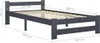 vidaXL Postel z masivu tmavě šedá borovice 100x200 cm Náhled obrázku produktu 5