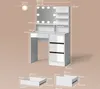 Schminktisch Livinity Imola Weiß 90 cm mit Spiegelregal und Produktbild-Vorschau 3