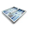 Biggdesign Backgammon a tessere blu, Corpo in MDF, Chiusura Anteprima dell’immagine prodotto 3
