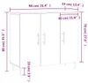 vidaXL Kredens dąb sonoma 90x34x80 cm materiał Podgląd zdjęcia produktu 8