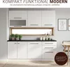 Homestyle4u Küche Küchenblock 200 cm Weiß Küchenzeile ohne Produktbild-Vorschau 2