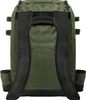 The back view of a green backpack with black straps. Náhled obrázku produktu