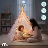Mamabrum Kinder Tipi Zelt Rosa mit Matte, Kissen & LED – Produktbild-Vorschau 5