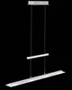 A modern, minimalist pendant light fixture with two horizontal bars suspended by thin wires against a black background. Produktbild-Vorschau