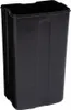 A black rectangular trash can is shown against a white background. Voir les images du produit