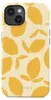 A phone case with a lemon pattern on a cream background. Produktbild-Vorschau