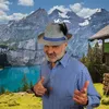 bayerischer Trachtenhut "HANS" grau hellgrau mit Feder und Produktbild-Vorschau 5