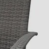 A close-up view of a gray woven chair armrest. Produktbild-Vorschau