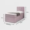 NORDELO Boxspringbett INCANTO 90x200 cm Rosa Komplett-Set Produktbild-Vorschau 5