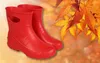 Damen EVA-Schaumstoff-Gummistiefel, rot mit Innensohle Produktbild-Vorschau 2