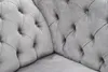 Dreisitzer Design Couch Grau Polster Sitz Textil Sofa 3 Produktbild-Vorschau 3