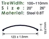Schutzbleche Stahl schwarz 26 Zoll 123 mm breit extra lang Produktbild-Vorschau 5