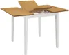 vidaXL Esstisch Ausziehbar Weiß (80-120)x80x74 cm MDF Produktbild-Vorschau 1