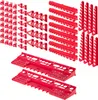 A collection of red plastic tool organizers and racks arranged on a white background. Náhled obrázku produktu