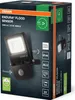 The image shows the packaging of an OSRAM ENDURA FLOOD SENSOR floodlight. Produktbild-Vorschau
