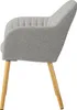 home24 Armlehnenstuhl - Textil / Massivholz Produktbild-Vorschau 5