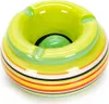 A close-up studio shot of a colorful ceramic ashtray. Produktbild-Vorschau