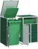 vidaXL Odpadkový box na 2 tony zelený 144x81x113 cm oceľ Náhľad obrázku produktu 2