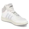 A white Adidas sneaker with light purple stripes and pink accents. Podgląd zdjęcia produktu