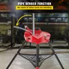 A pipe bender with a tripod stand is shown in a workshop setting. Podgląd zdjęcia produktu
