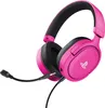 A pink gaming headset with a black headband and earcups, shown against a white background. Podgląd zdjęcia produktu