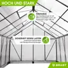 BRAST Gewächshaus Aluminium mit Fundament | 380x250x205cm | Produktbild-Vorschau 7