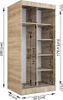 FurMeb24 Schiebetrenschrank GOLD -90x200cm 2-triger Produktbild-Vorschau 6