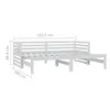 Výsuvná válenda bílá masivní borovice 2 x (90 x 200) cm Náhled obrázku produktu 9