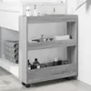 vidaXL Úložný vozík úzky 3 police sivá Sonoma materiál Náhľad obrázku produktu 3