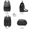 Lederrucksack Schwarz mit 3 Riemen – Eleganter City- & Produktbild-Vorschau 2